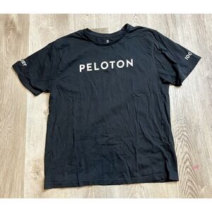 Peloton Black Century 100 Rides Graphic Logo Cotton T-Shirt Women's Large